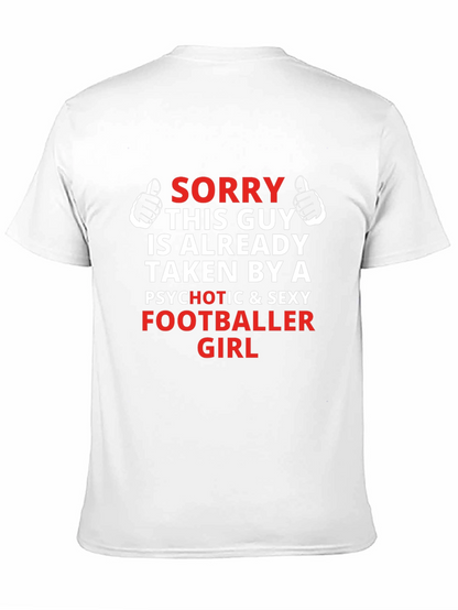 Funny Footballer Girlfriend Graphic T-Shirt
