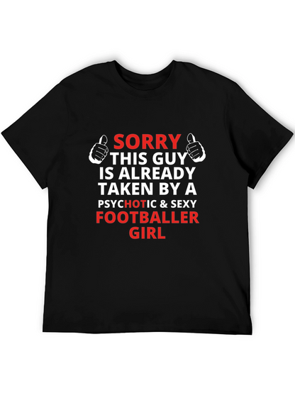 Funny Footballer Girlfriend Graphic T-Shirt