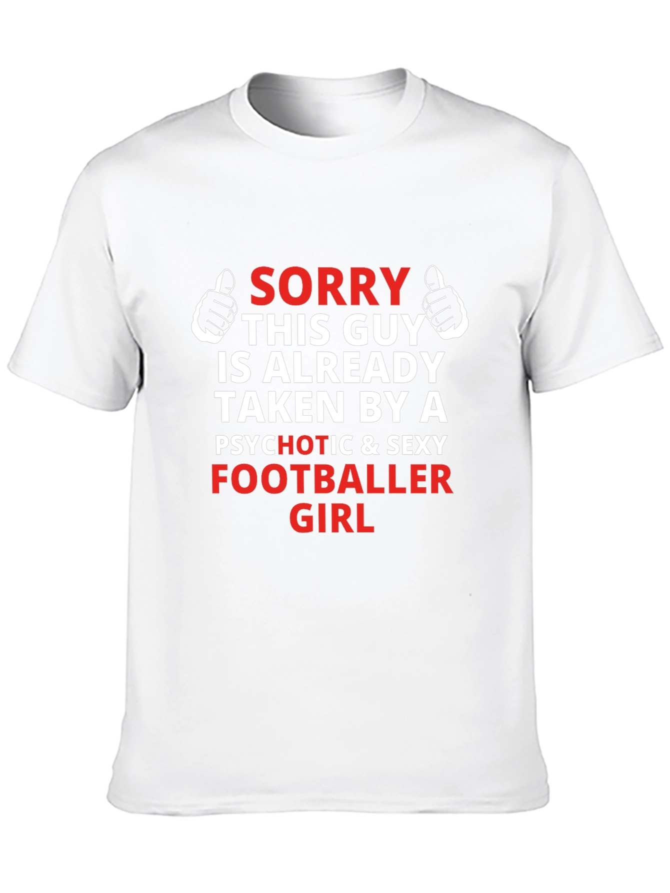 Funny Footballer Girlfriend Graphic T-Shirt