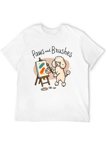 Paws and Brushes Dog Artist T-Shirt