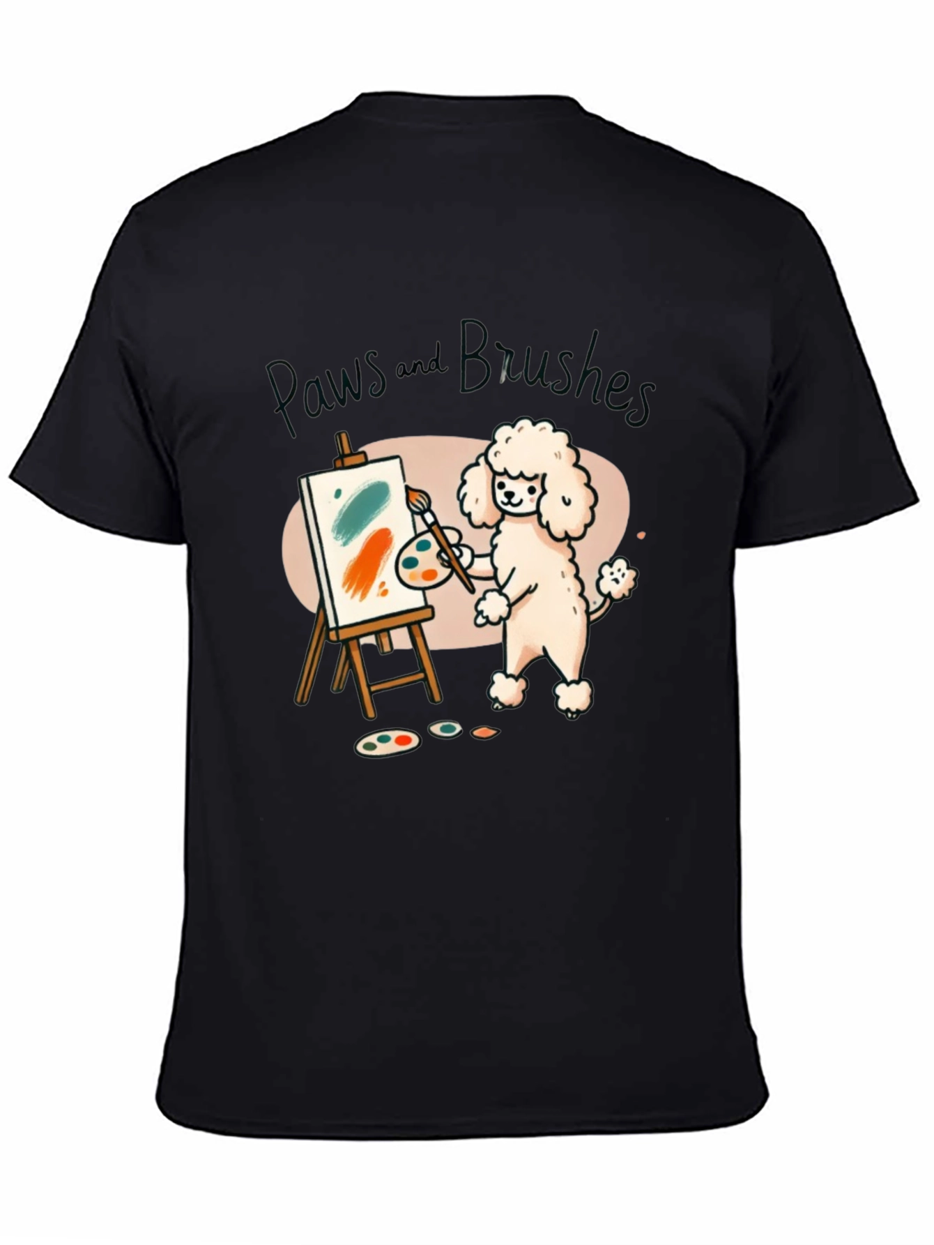 Paws and Brushes Dog Artist T-Shirt