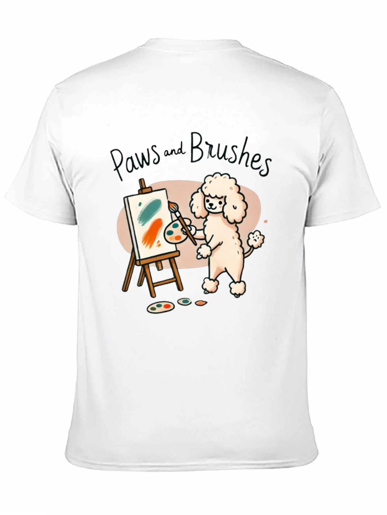 Paws and Brushes Dog Artist T-Shirt