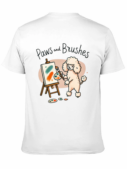 Paws and Brushes Dog Artist T-Shirt