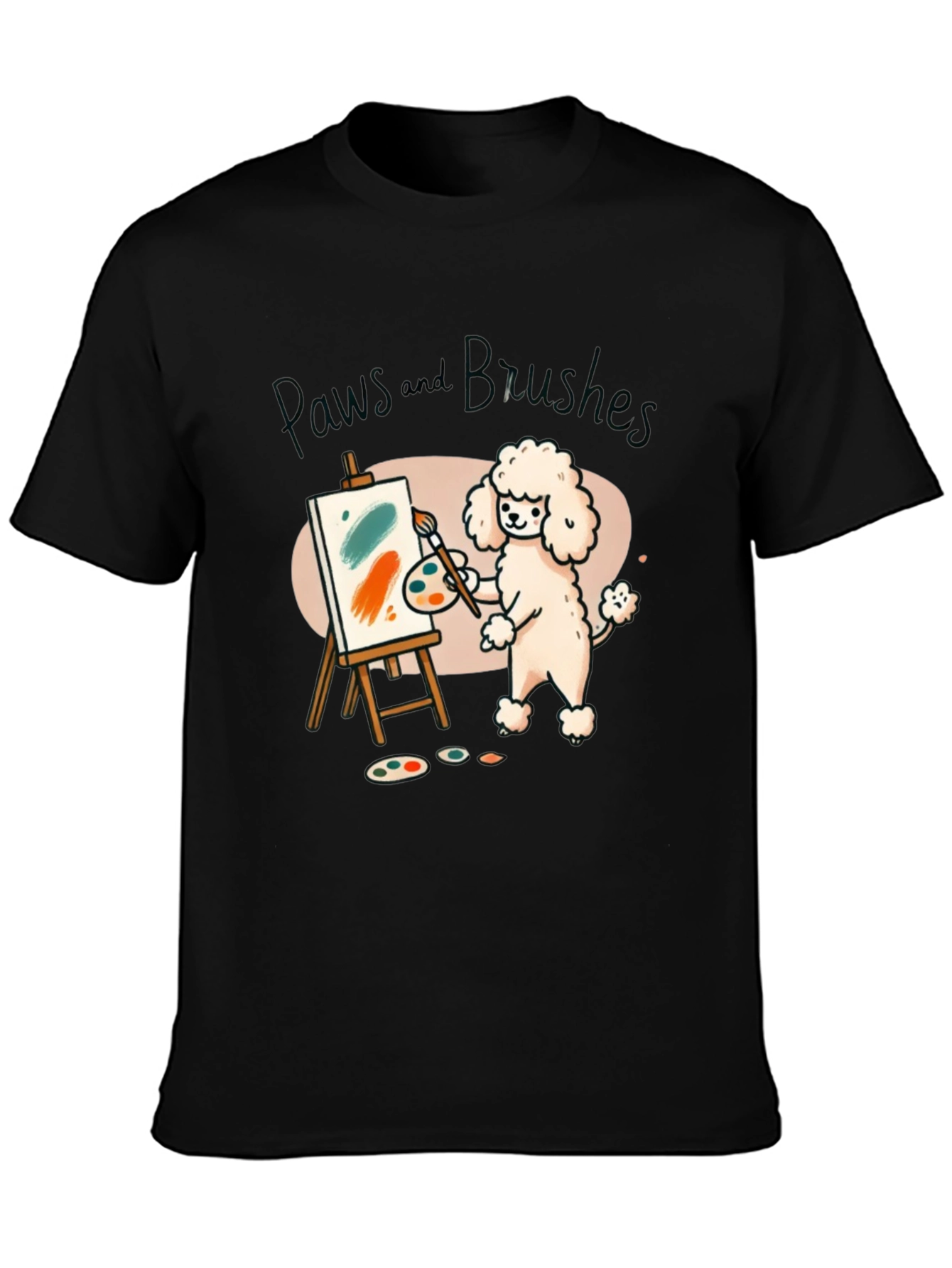 Paws and Brushes Dog Artist T-Shirt