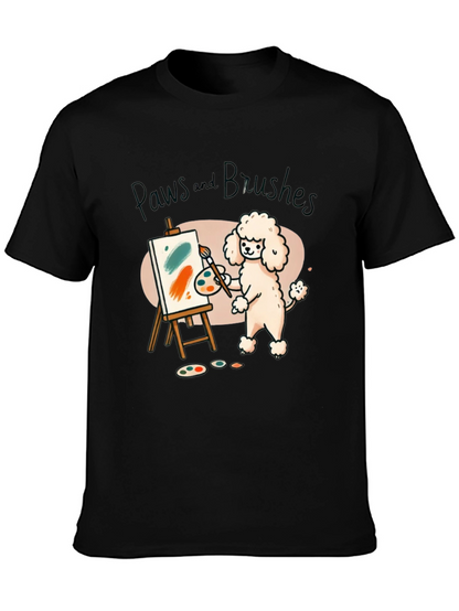 Paws and Brushes Dog Artist T-Shirt