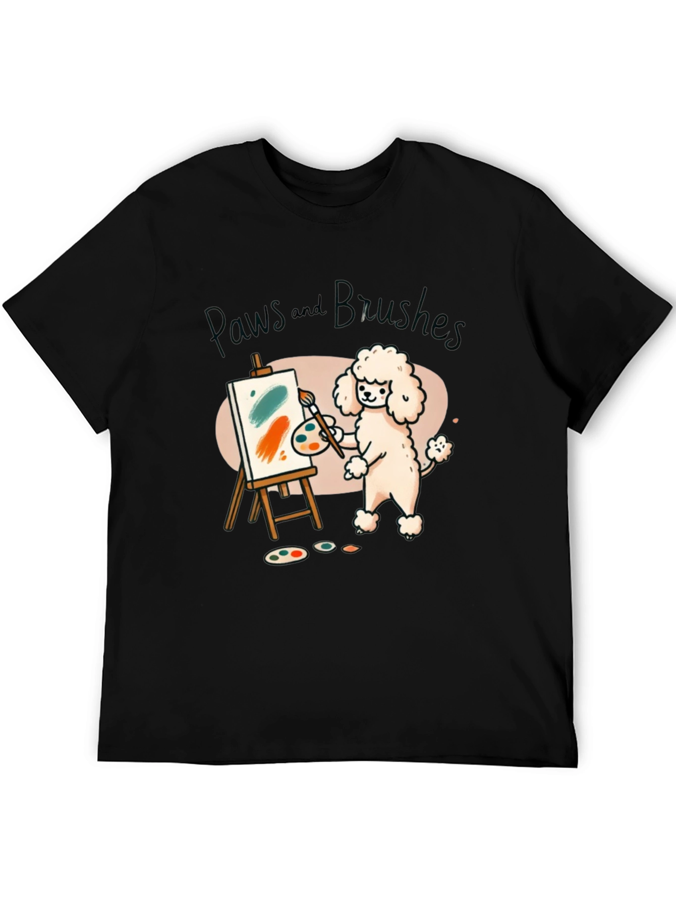 Paws and Brushes Dog Artist T-Shirt