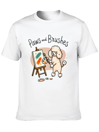 Paws and Brushes Dog Artist T-Shirt