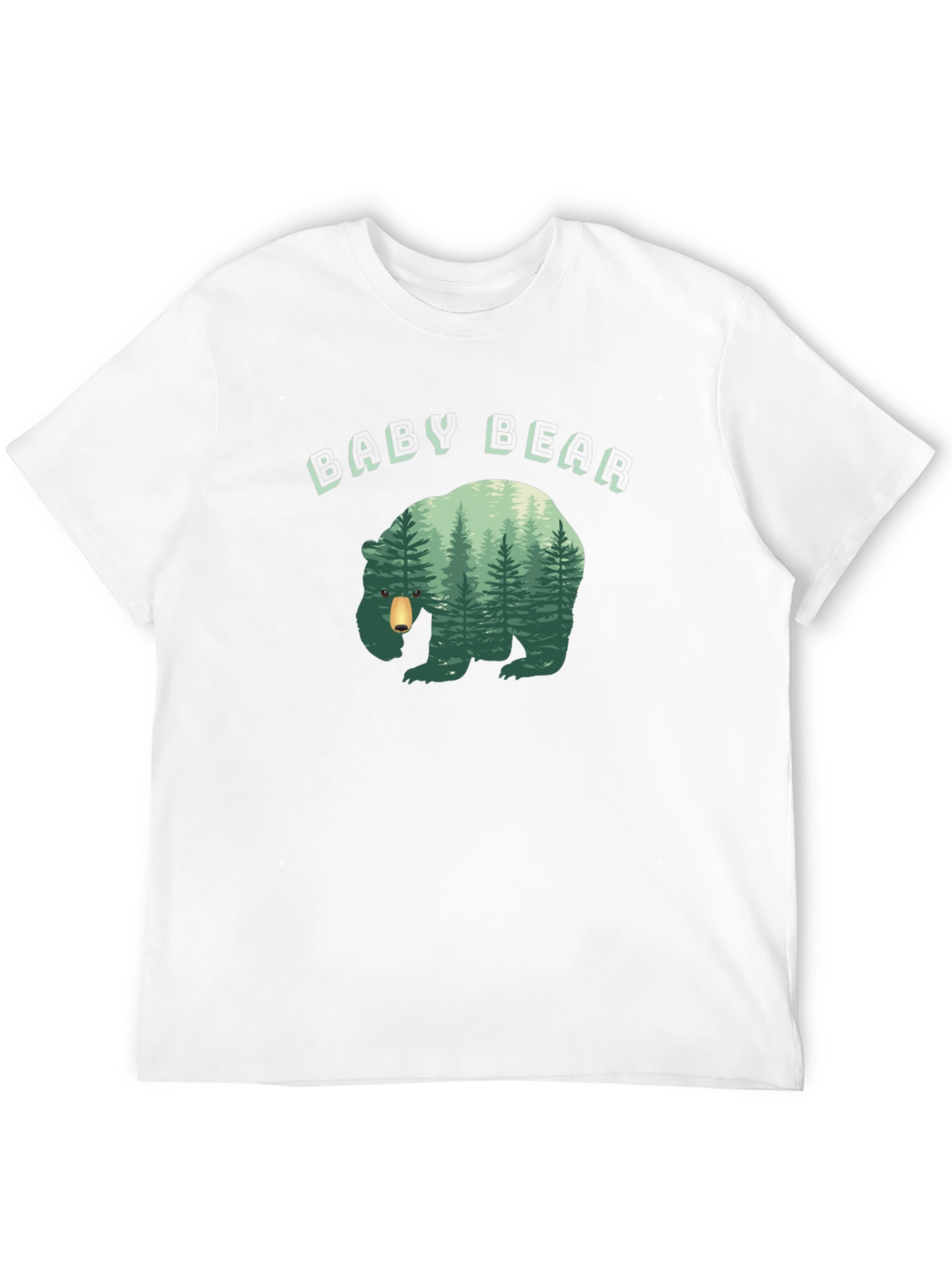 Baby Bear Forest Graphic Black T-Shirt