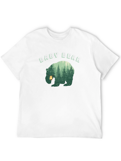 Baby Bear Forest Graphic Black T-Shirt