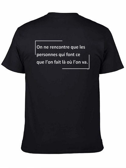 French Saying T-Shirt - Black Cotton Tee
