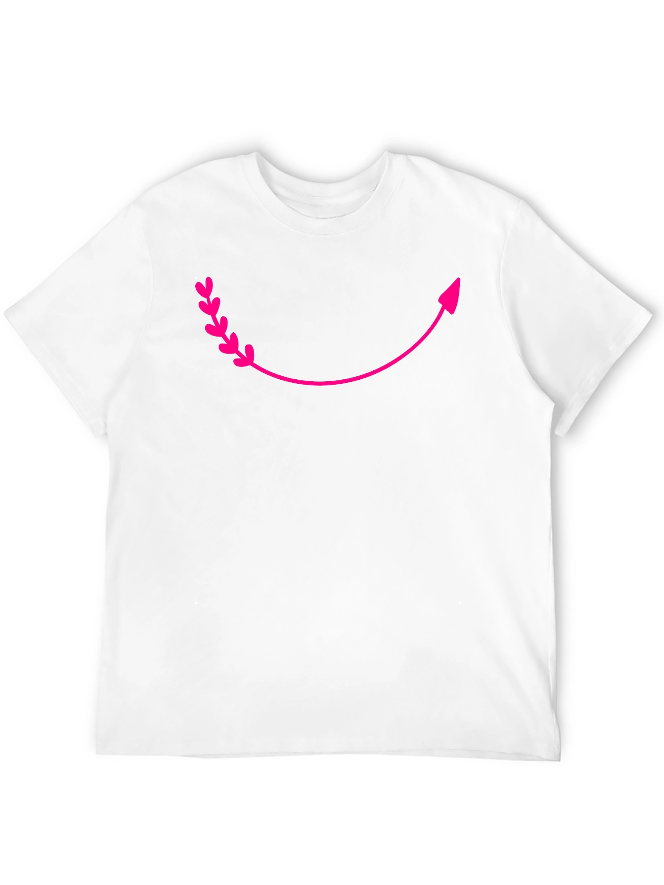 Curved Arrow Heart Graphic Tee - Black