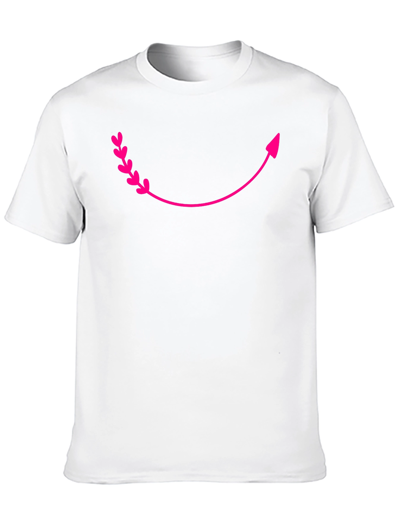 Curved Arrow Heart Graphic Tee - Black