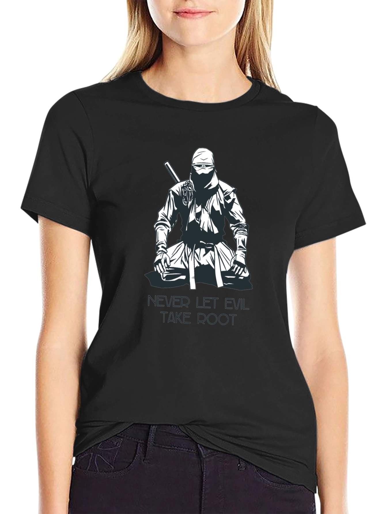 Ninja Graphic T-Shirt - Never Let Evil Take Root