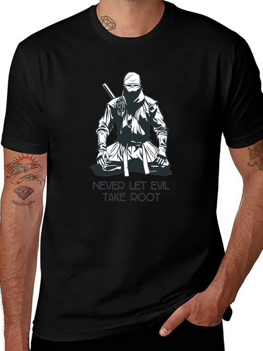 Ninja Graphic T-Shirt - Never Let Evil Take Root