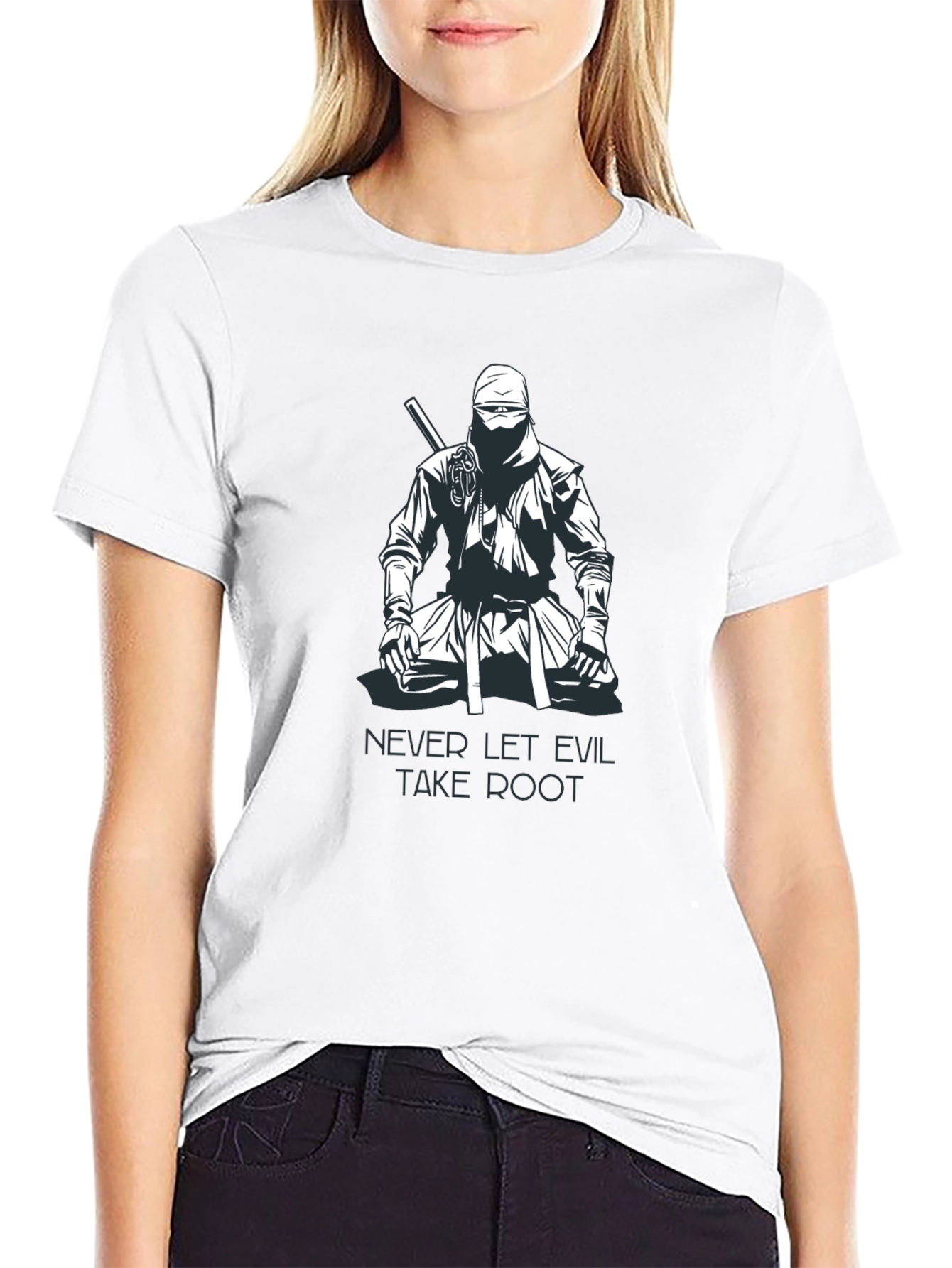 Ninja Graphic T-Shirt - Never Let Evil Take Root