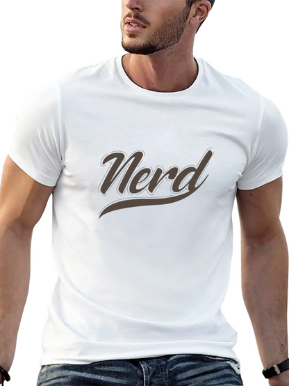 Nerd Graphic T-Shirt - Casual Short Sleeve Tee