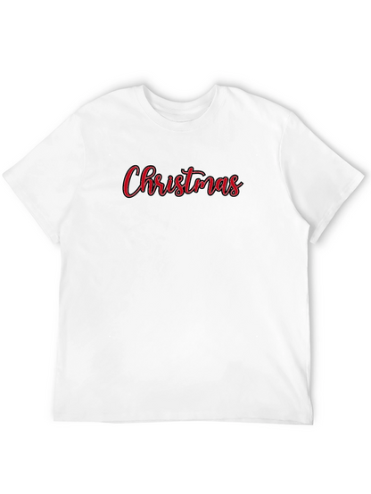 Christmas Script Graphic Black T-Shirt