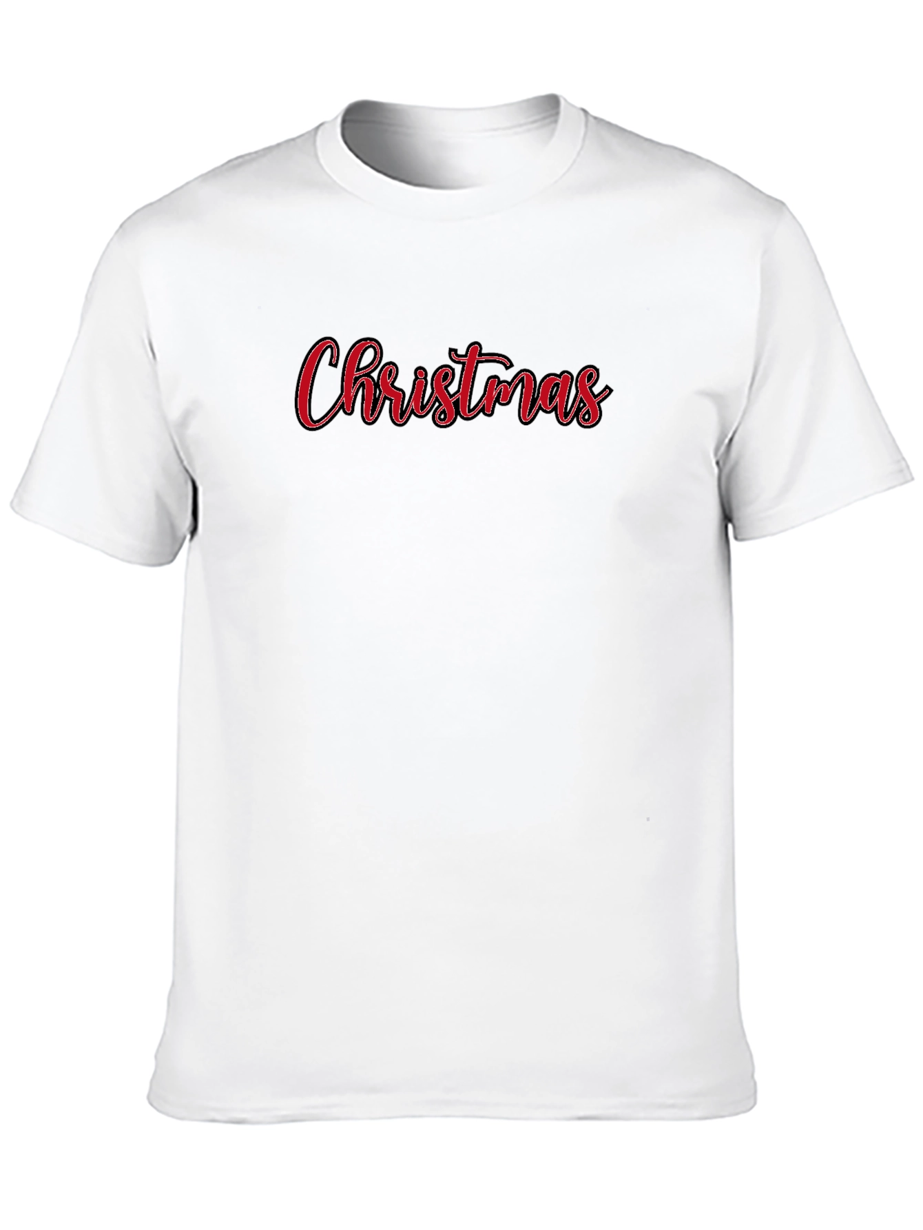 Christmas Script Graphic Black T-Shirt