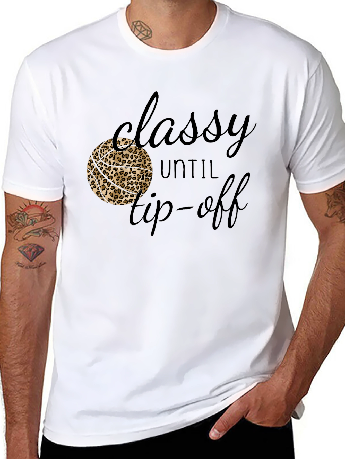 Classy Until Tip-Off Black Graphic Tee