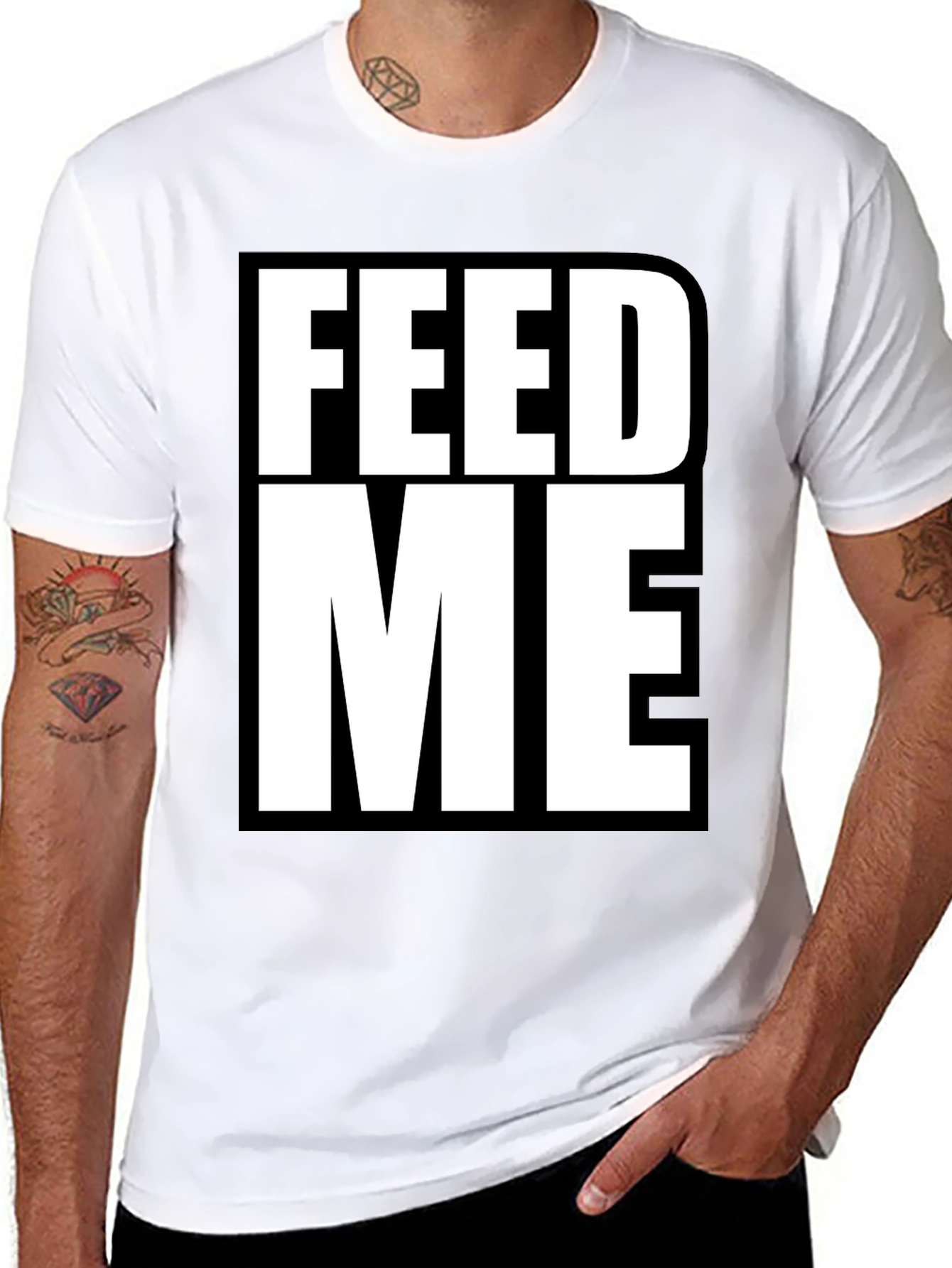 Feed Me Graphic Tee - Bold Statement T-Shirt