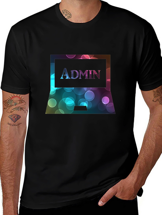Admin Laptop Colorful Design T-Shirt