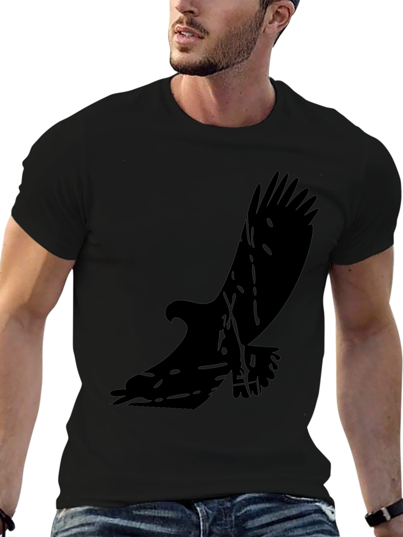 Black Eagle Graphic Tee - Stylish Mens T-Shirt
