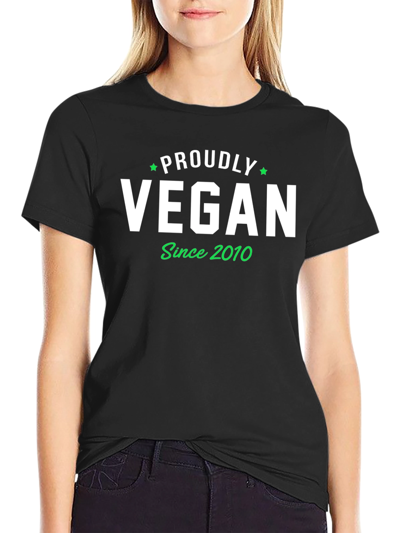 Proudly Vegan Since 2010 Black T-Shirt