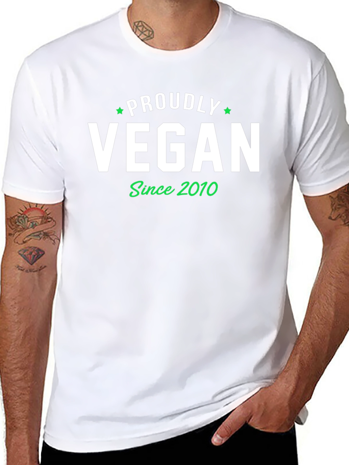 Proudly Vegan Since 2010 Black T-Shirt