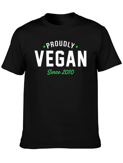 Proudly Vegan Since 2010 Black T-Shirt