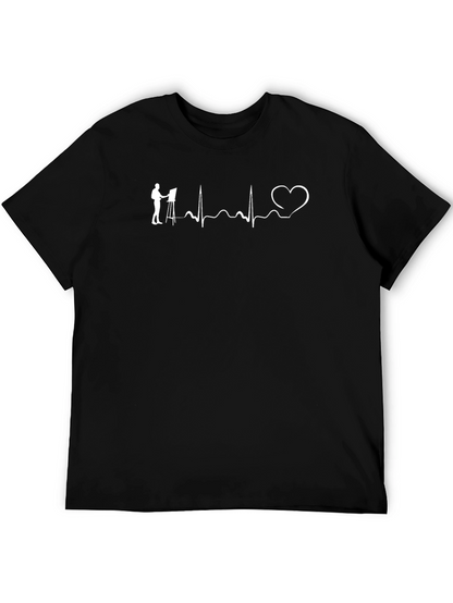 Artist Heartbeat T-Shirt - Painter Love