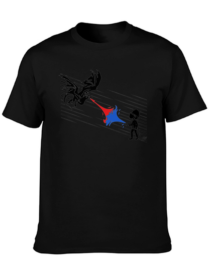Dragon vs Mage Graphic T-Shirt