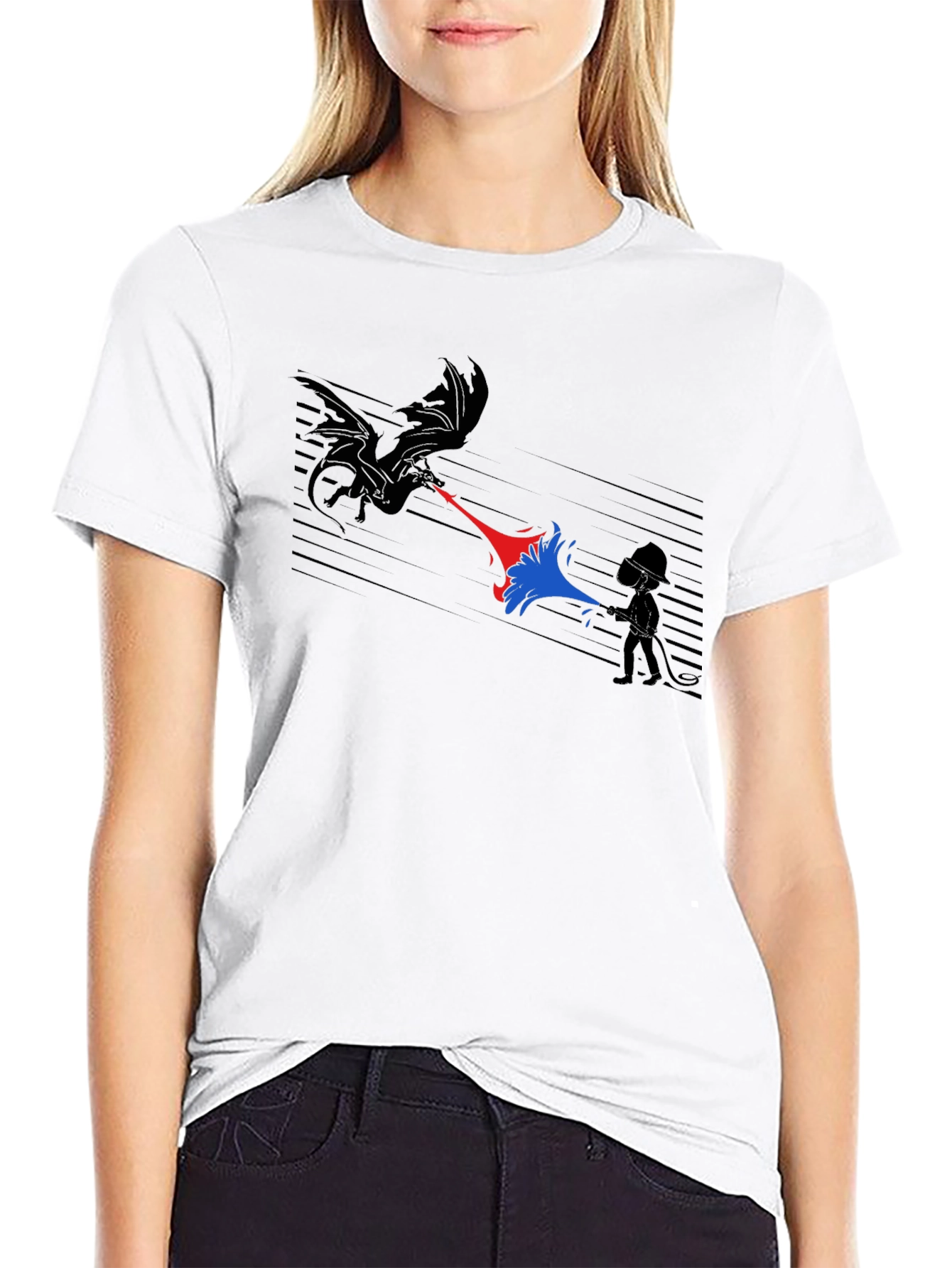Dragon vs Mage Graphic T-Shirt