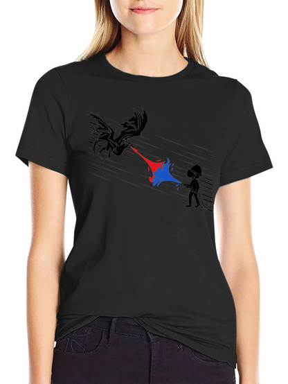 Dragon vs Mage Graphic T-Shirt