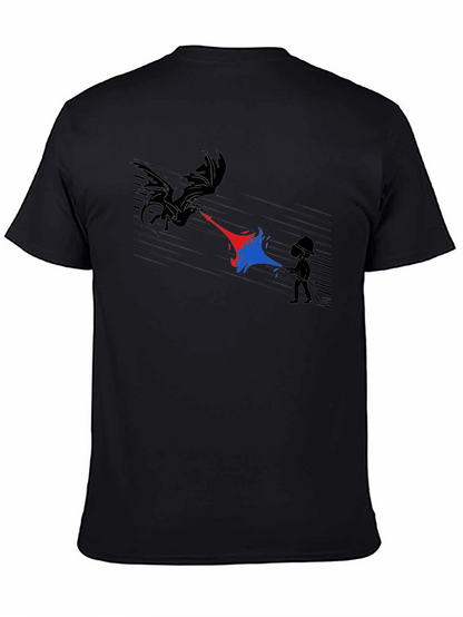 Dragon vs Mage Graphic T-Shirt