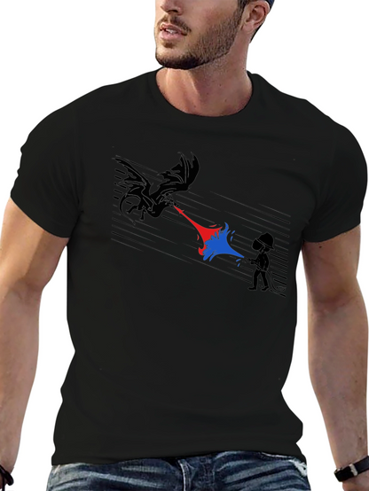Dragon vs Mage Graphic T-Shirt