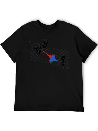 Dragon vs Mage Graphic T-Shirt