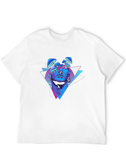 Mushroom Statue Graphic Tee - Black