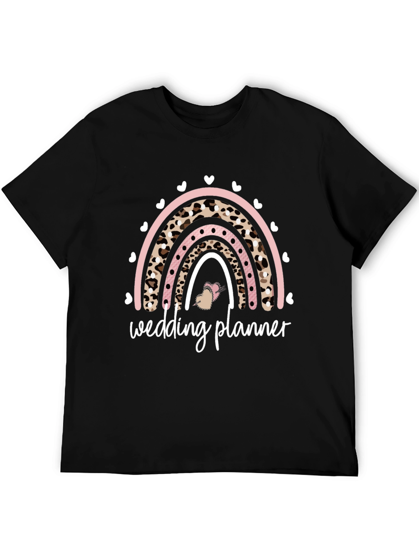 Wedding Planner Leopard Rainbow Graphic T-Shirt