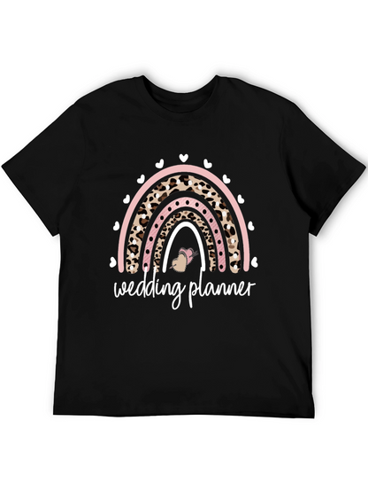 Wedding Planner Leopard Rainbow Graphic T-Shirt