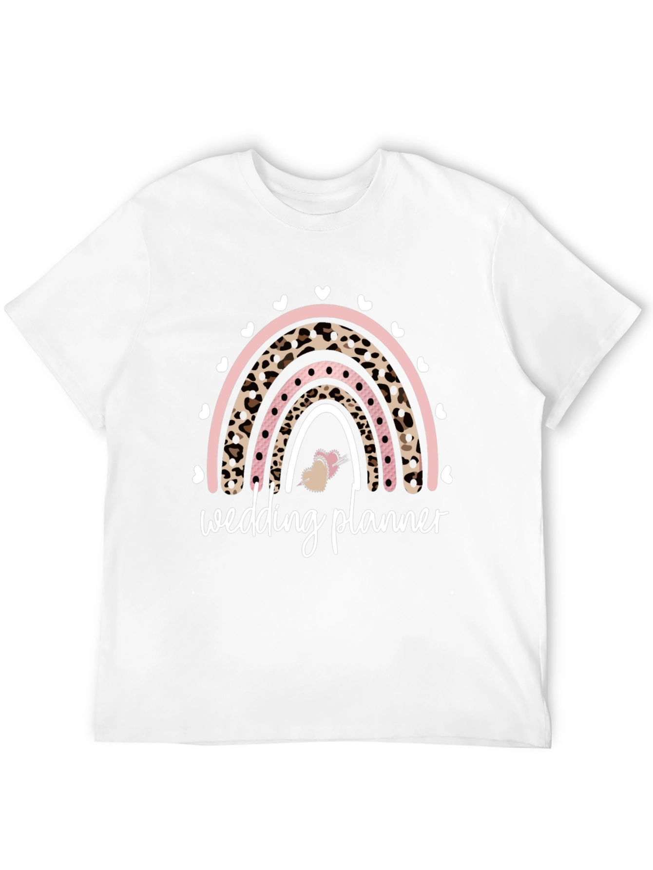 Wedding Planner Leopard Rainbow Graphic T-Shirt