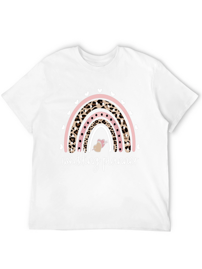 Wedding Planner Leopard Rainbow Graphic T-Shirt