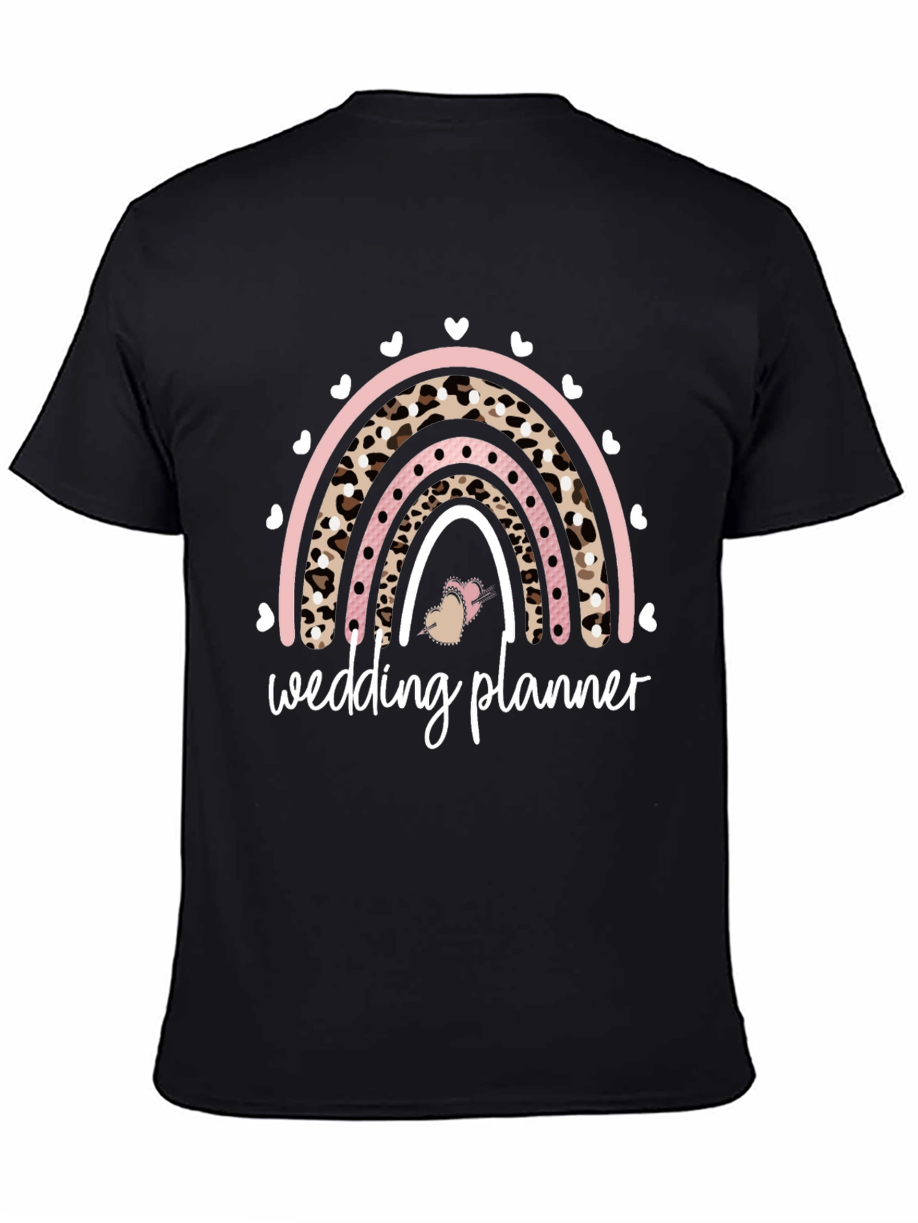 Wedding Planner Leopard Rainbow Graphic T-Shirt