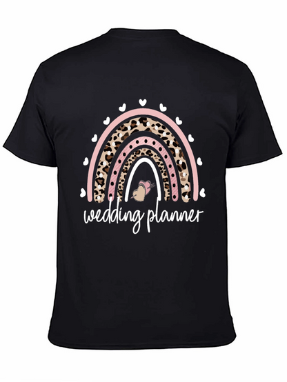 Wedding Planner Leopard Rainbow Graphic T-Shirt