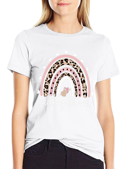 Wedding Planner Leopard Rainbow Graphic T-Shirt
