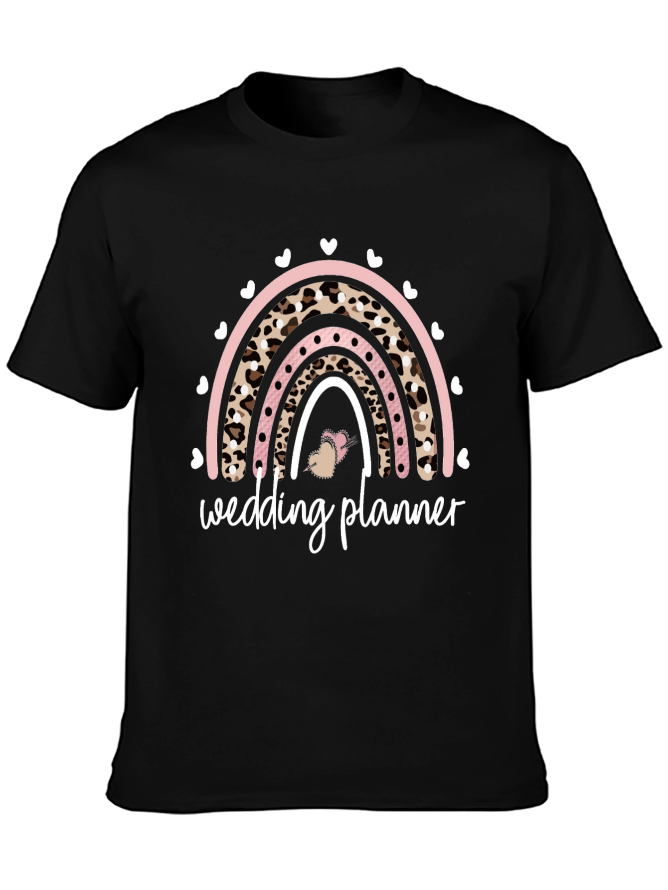 Wedding Planner Leopard Rainbow Graphic T-Shirt