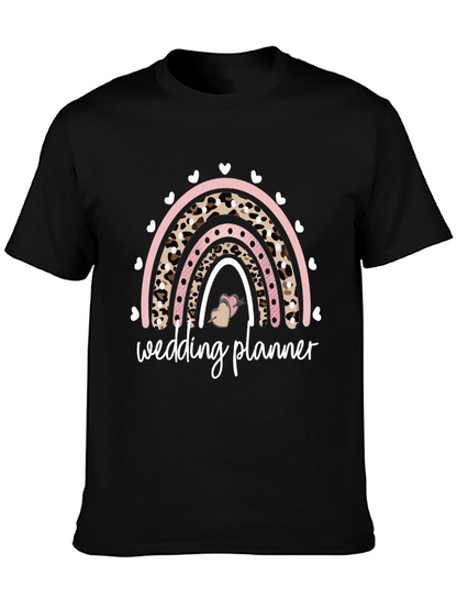 Wedding Planner Leopard Rainbow Graphic T-Shirt