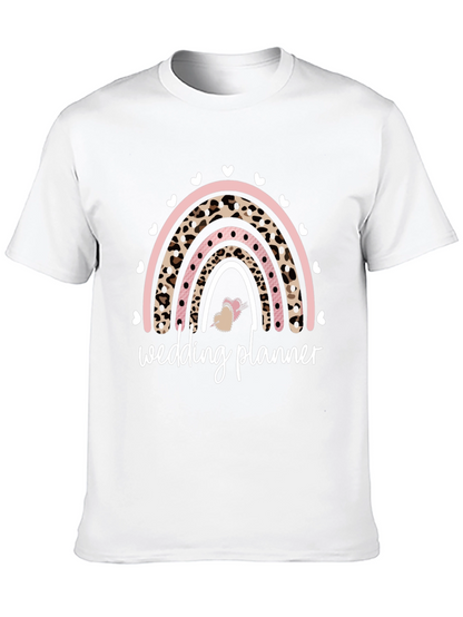 Wedding Planner Leopard Rainbow Graphic T-Shirt