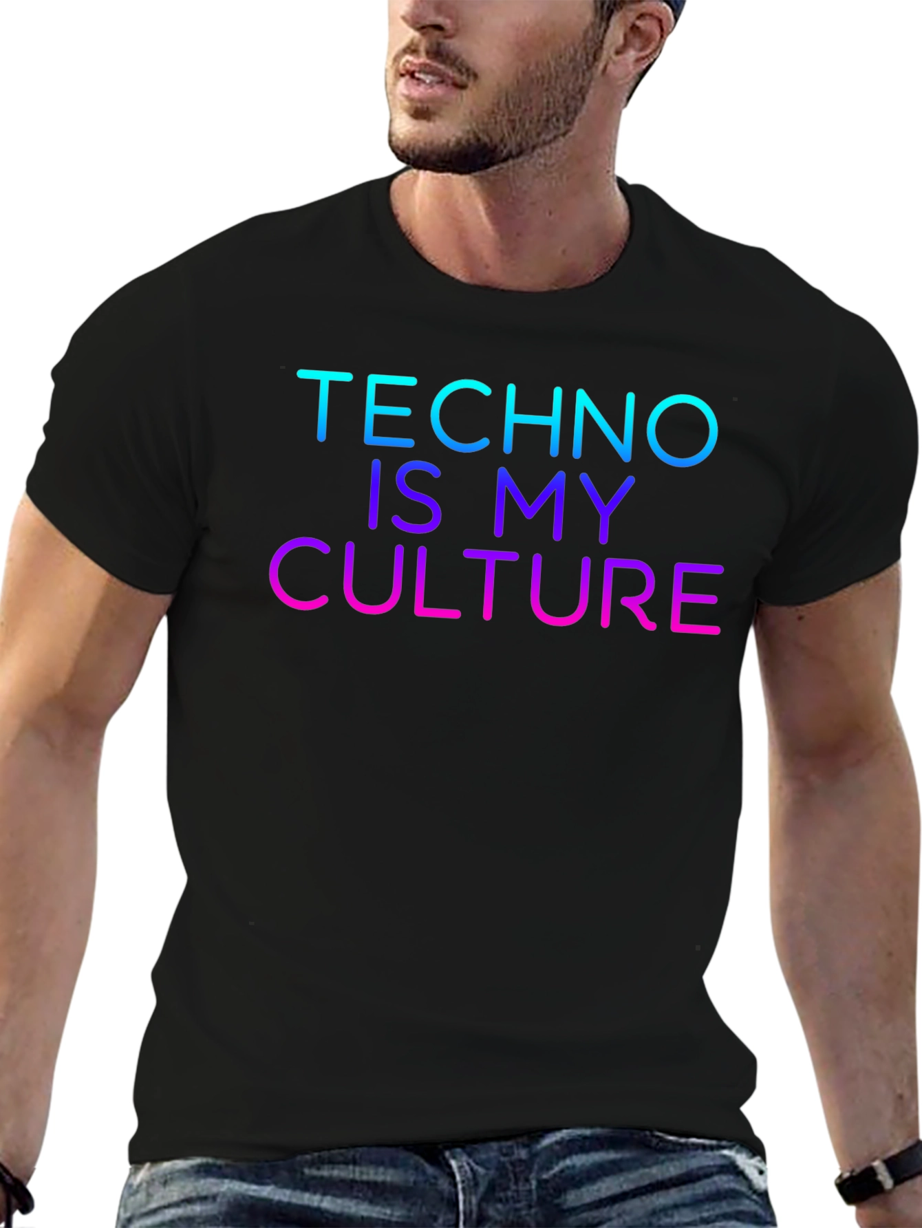Techno Is My Culture Black T-Shirt