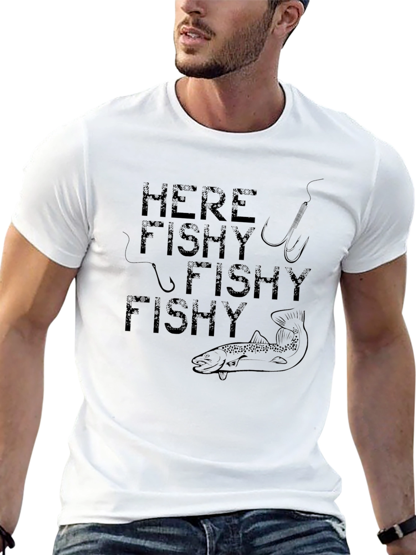 Here Fishy Fishy Fishy Graphic Tee