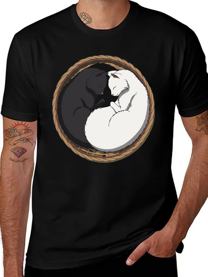 Yin Yang Cat T-Shirt - Cozy Comfort